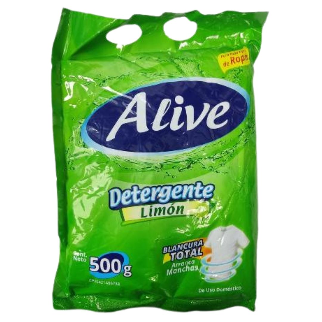 DETERGENTE ALIVE LIMON 500GR