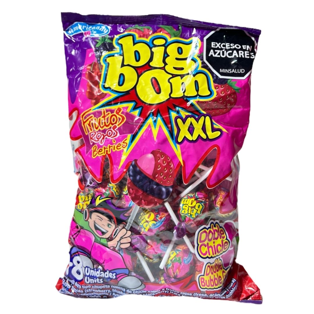 PAQ CHUPETA BIG BOM FRUTOS ROJOS