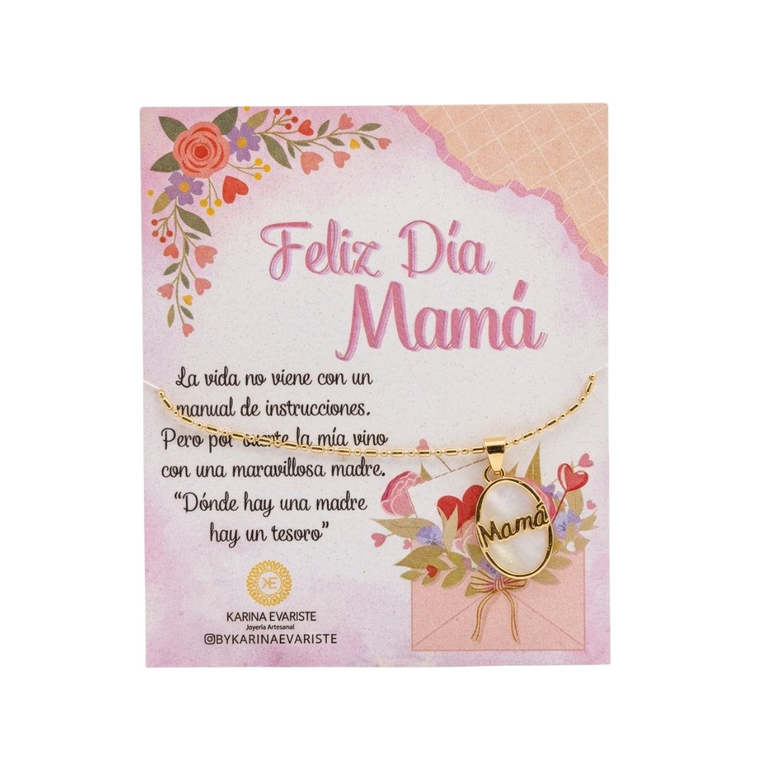 CADENA DE NACAR Y MENSAJE PARA MAMÁ