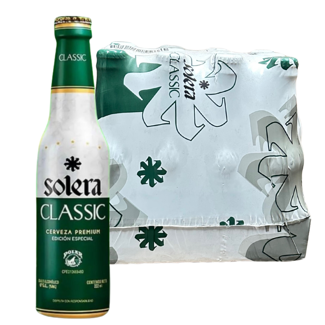 CERVEZA SOLERA DESECHABLE VERDE 12x222ML