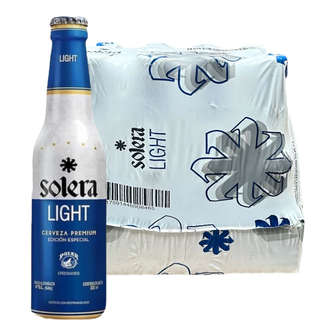 CERVEZA SOLERA DESECHABLE AZUL 12x222ML