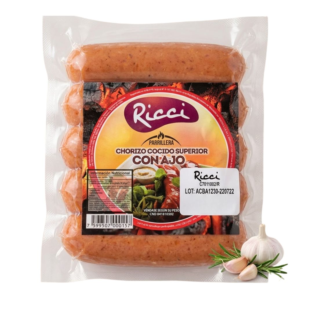 CHORIZO DE AJO RICCI 350 A 400GR