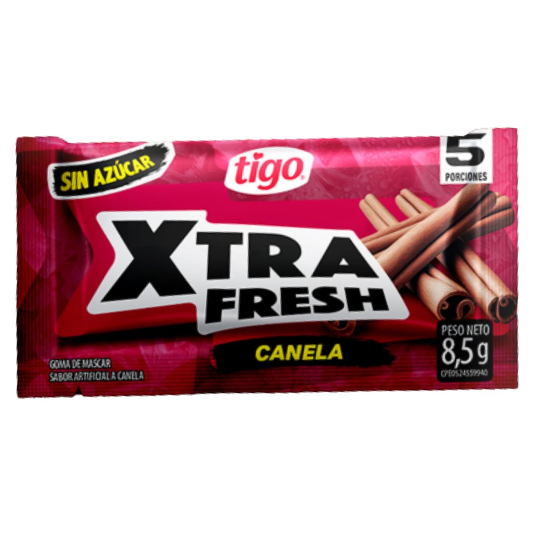 CHICLE XTRAFRESH CANELA 5 UNIDADES
