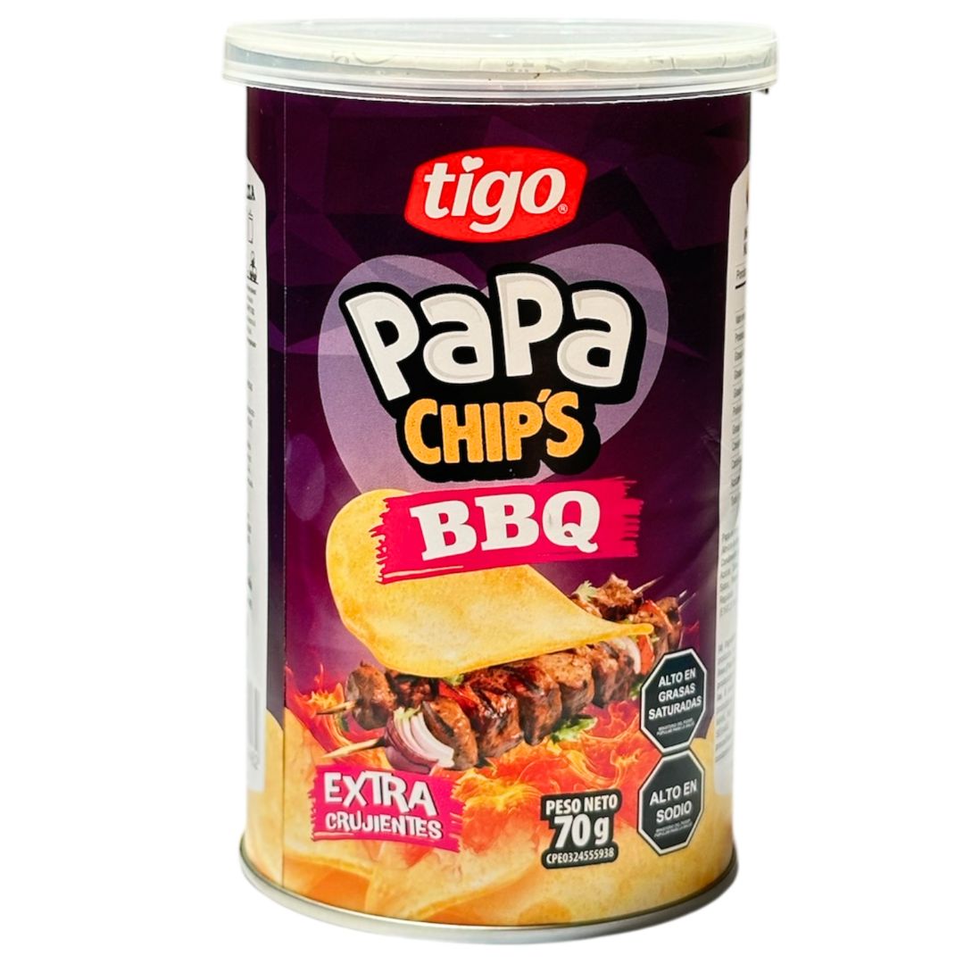 PAPAS CHIPS TIGO BBQ 70GR
