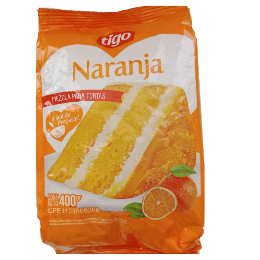 MEZCLA TORTA TIGO NARANJA 400G