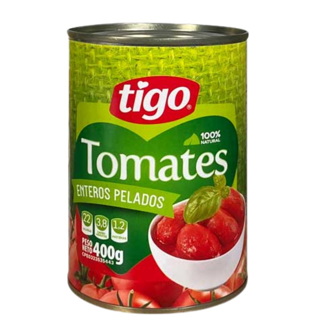 TOMATE PELADO TIGO LATA 400G