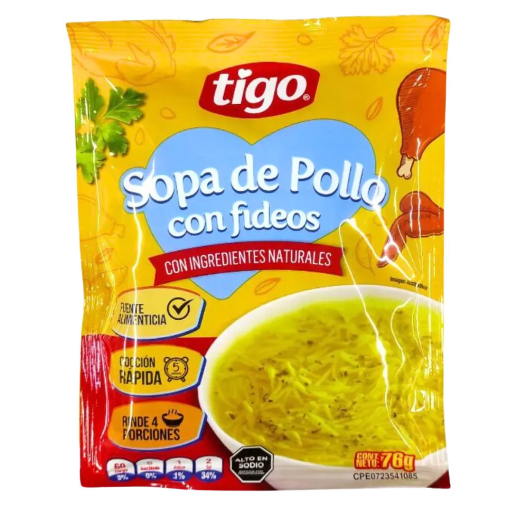 SOPA TIGO POLLO CON FIDEOS 76G