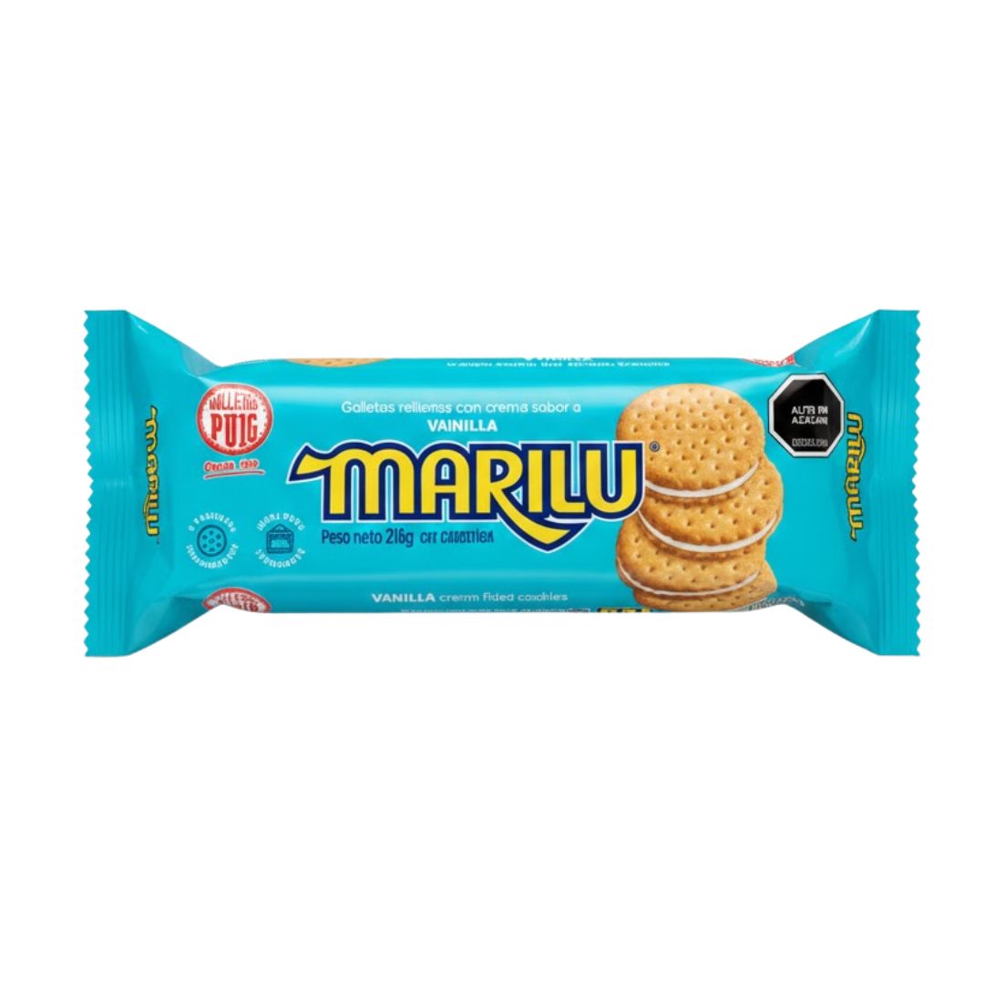 GALLETA MARILU VAINILLA TUB 216GR