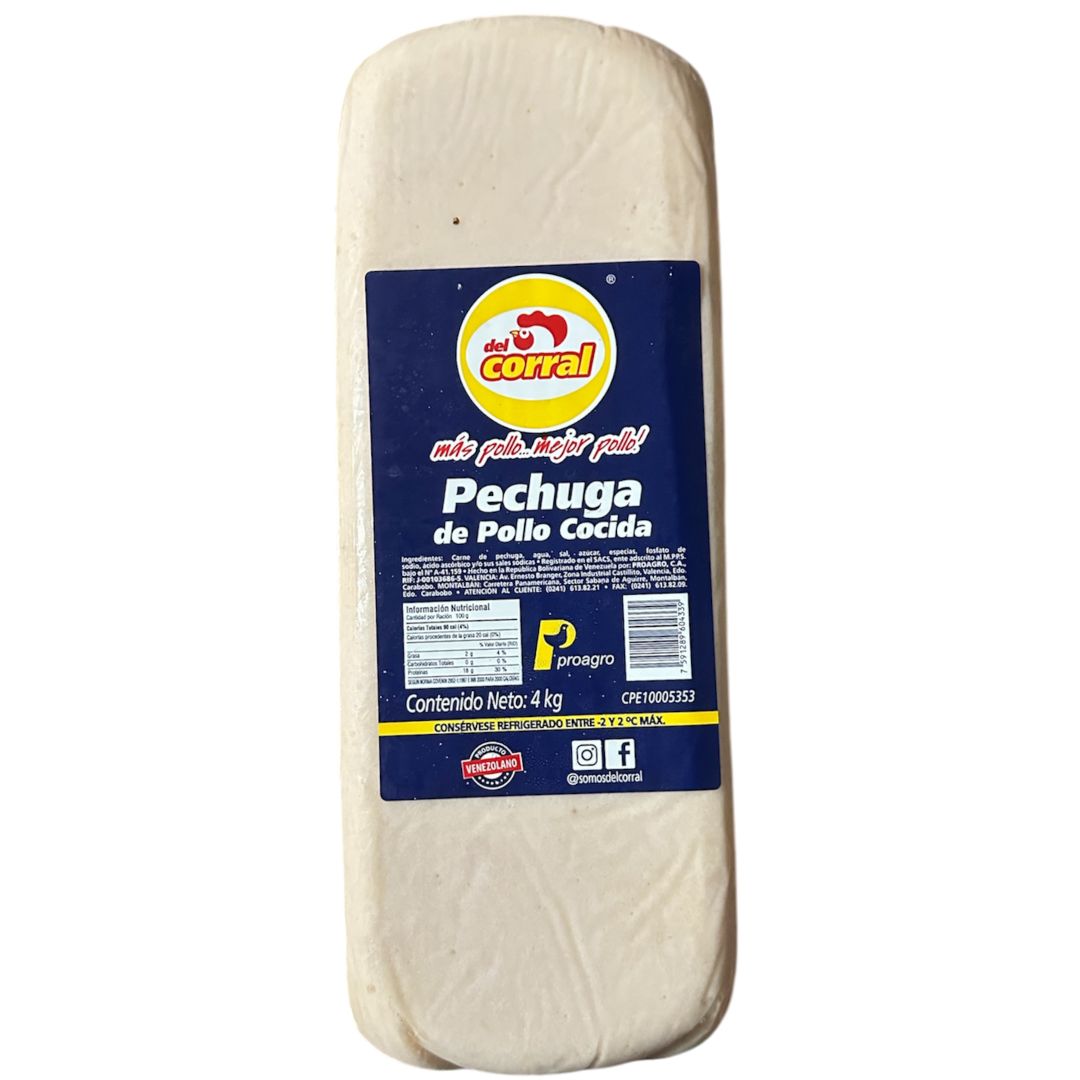 JAMON PECHUGA COCIDA DEL CORRAL 4KG APROX PIEZA COMPLETA
