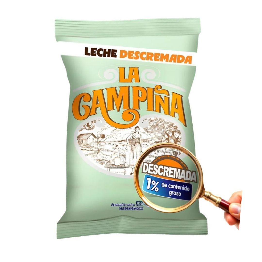 LECHE POLVO DESCREMADA CAMPIÑA 400GR