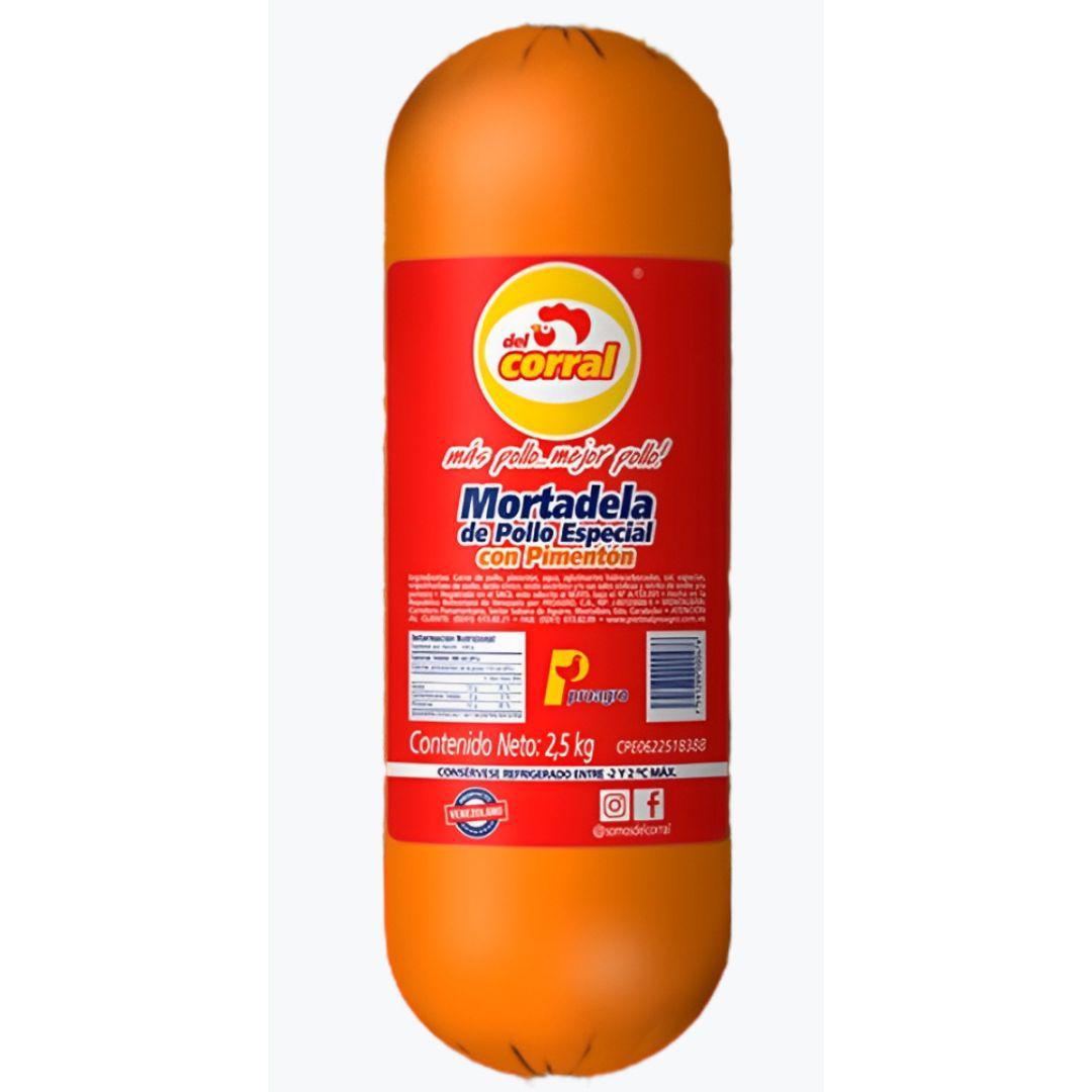 MORTADELA DE POLLO DEL CORRALC/PIM 2,5KG