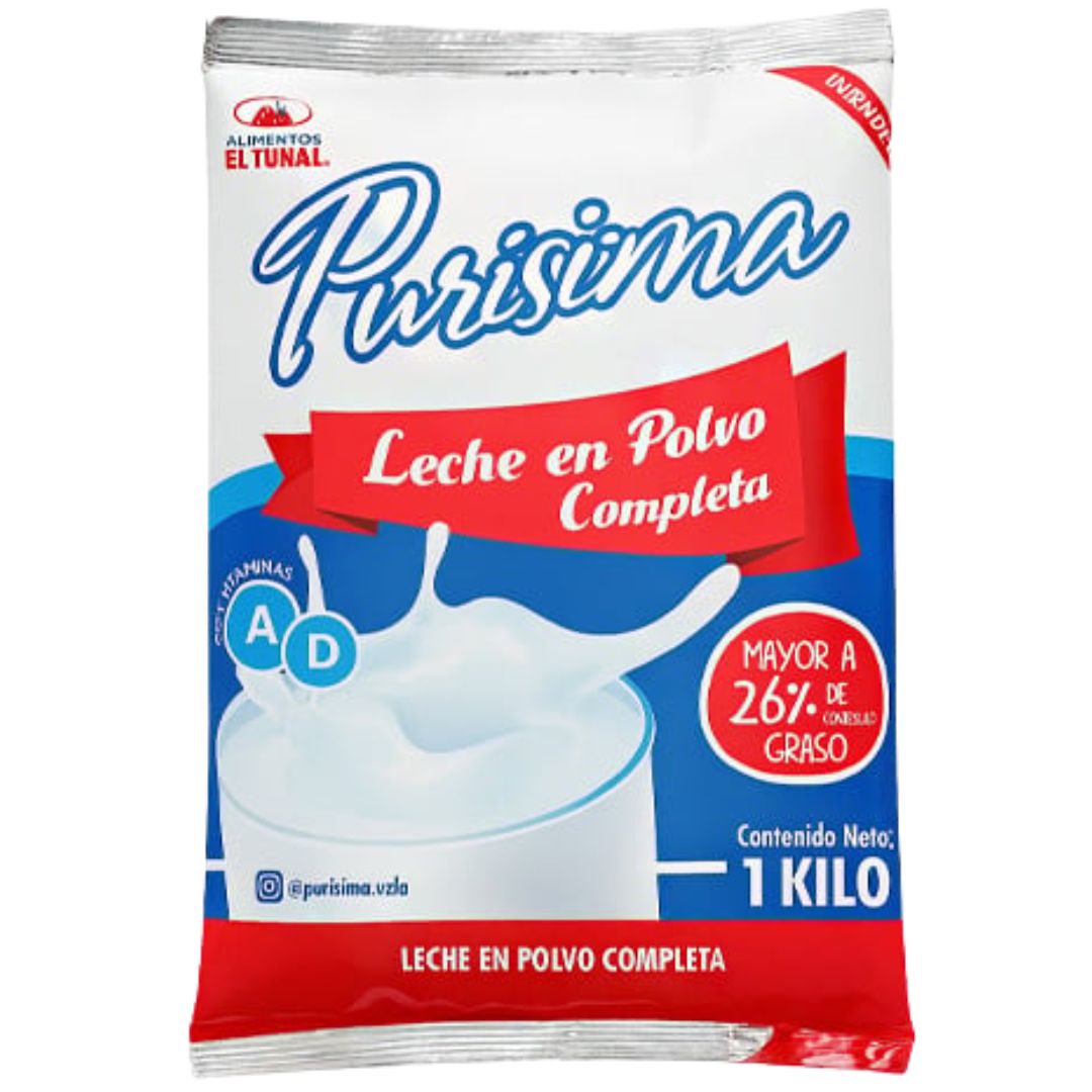 LECHE EN POLVO COMPLETA PURISIMA 1KG