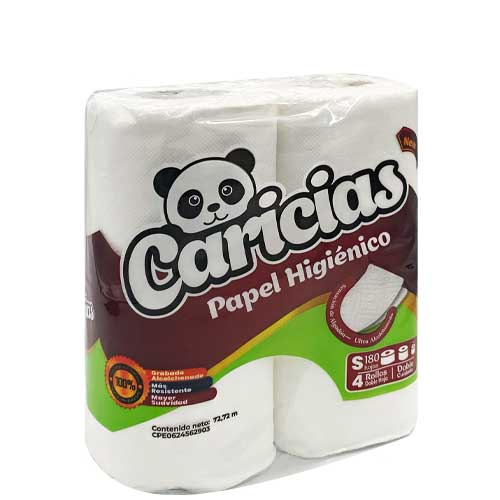 PAPEL CARICIAS 180 HOJAS 4 ROLLOS