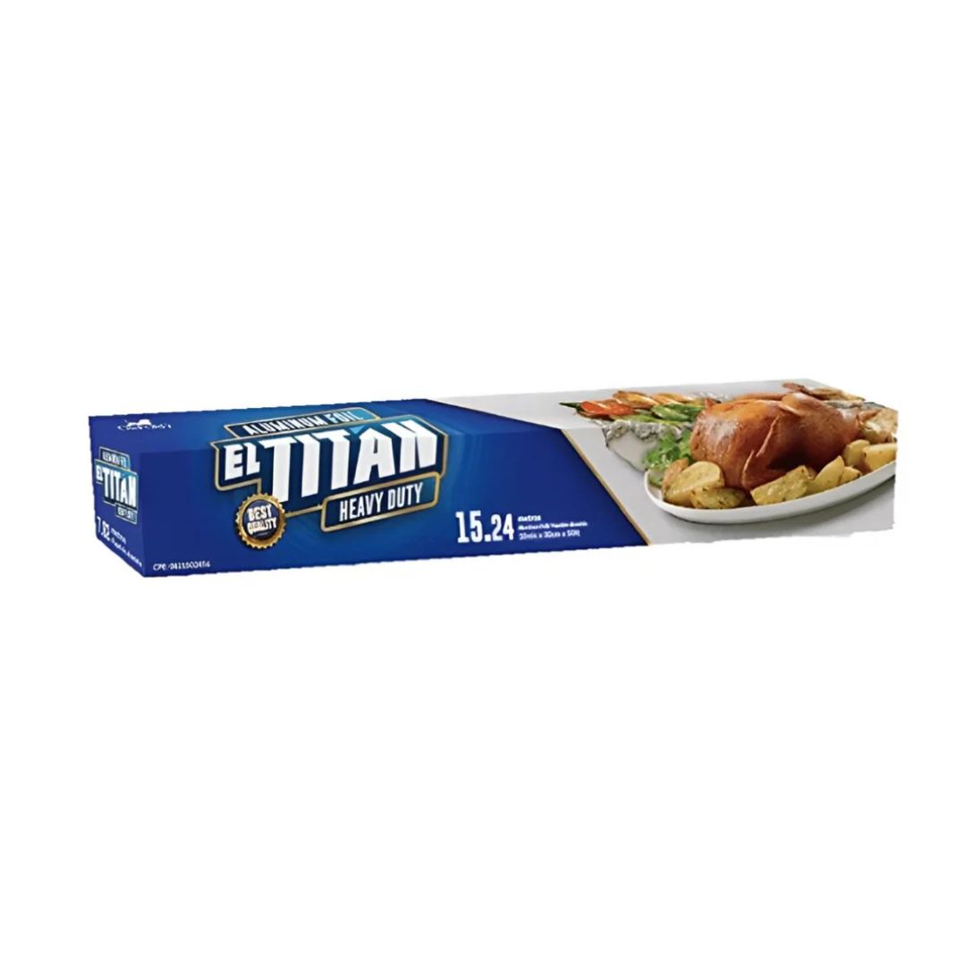 PAPEL ALUMINIO EL TITAN 15,24 M
