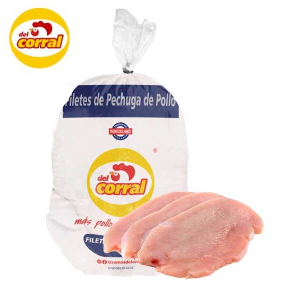 MILANESA FILETE DE PECHUGA DE POLLO DEL CORRAL GRANEL 5,300 a 5,350KG APROXIMADO