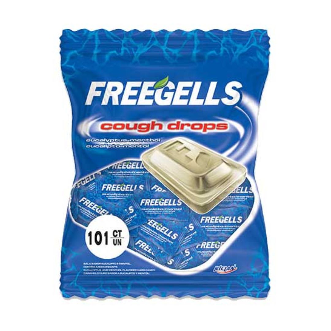CARAMELO FREEGELLS INDIV EUCALIPTO 101 UNIDADES