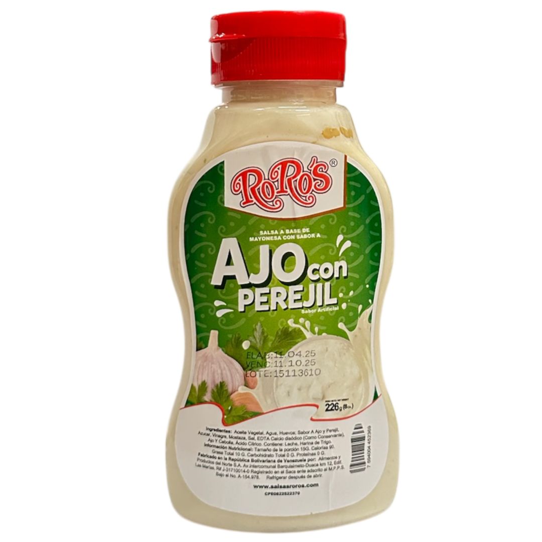 SALSA ROROS AJO Y PEREJIL 226 GR