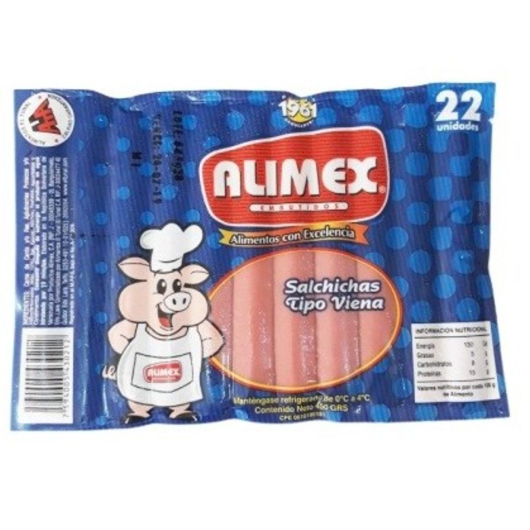 SALCHICHA TIPO VIENA 450 GR ALIMEX