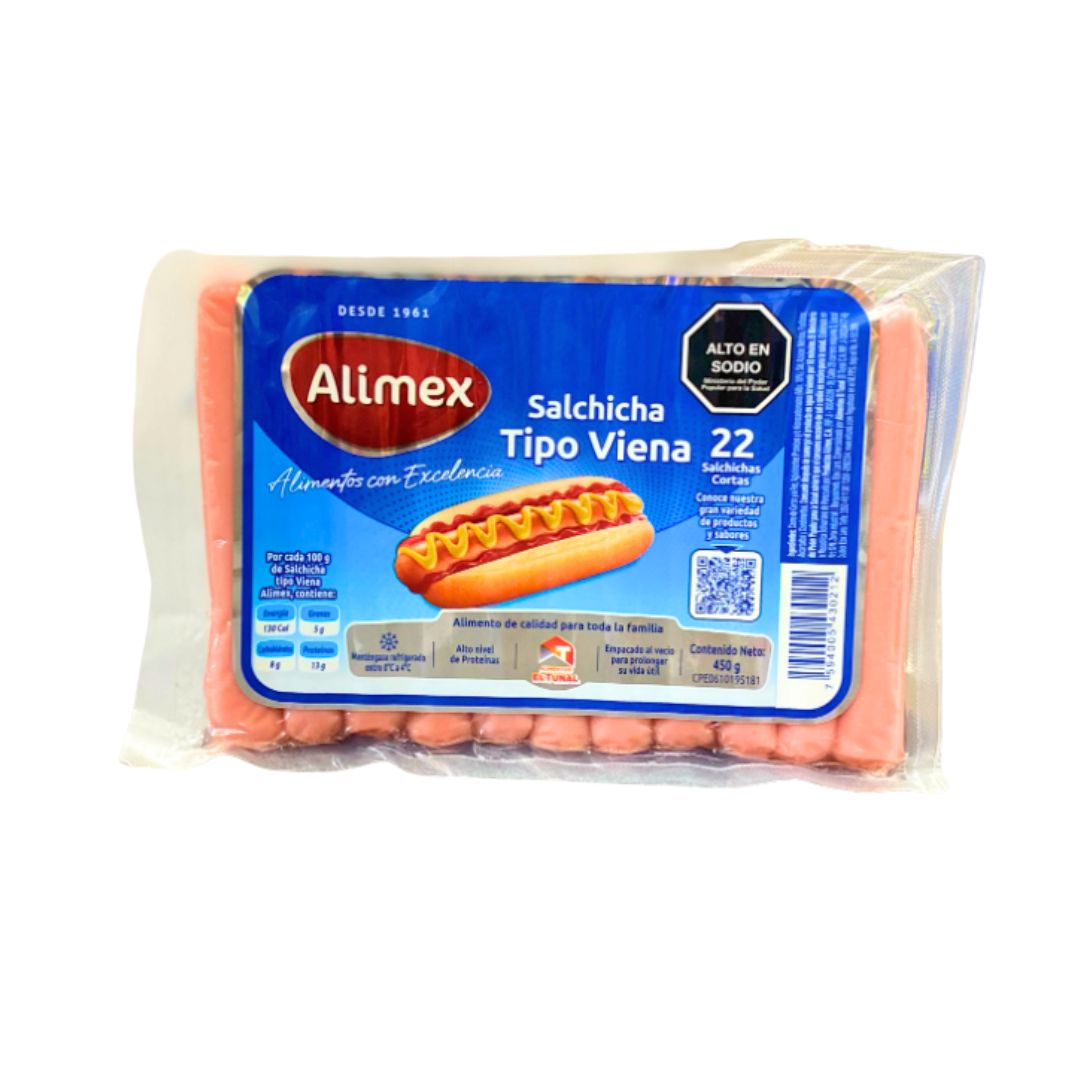 SALCHICHA TIPO VIENA 450GR ALIMEX