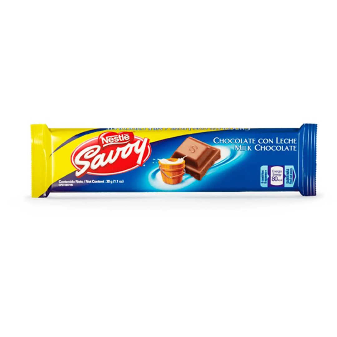 CHOCOLATE SAVOY CON LECHE 30 GR