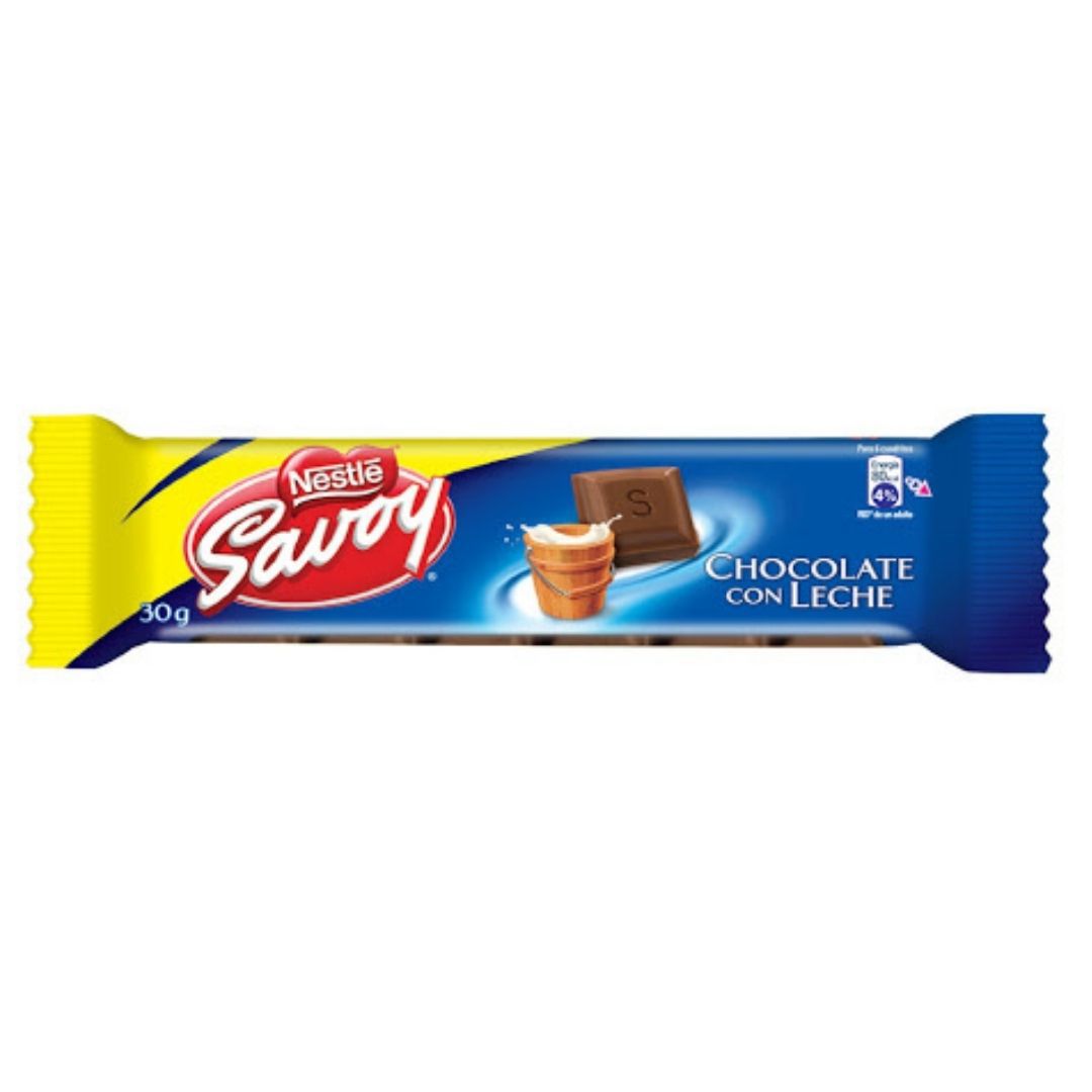 CHOCOLATE SAVOY CON LECHE 30 GR