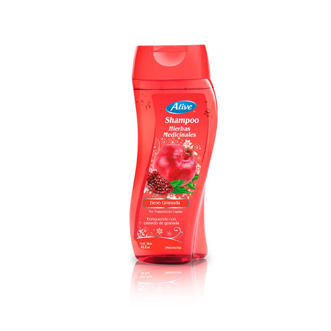 SHAMPOO ALIVE BESO GRANADA 413ML