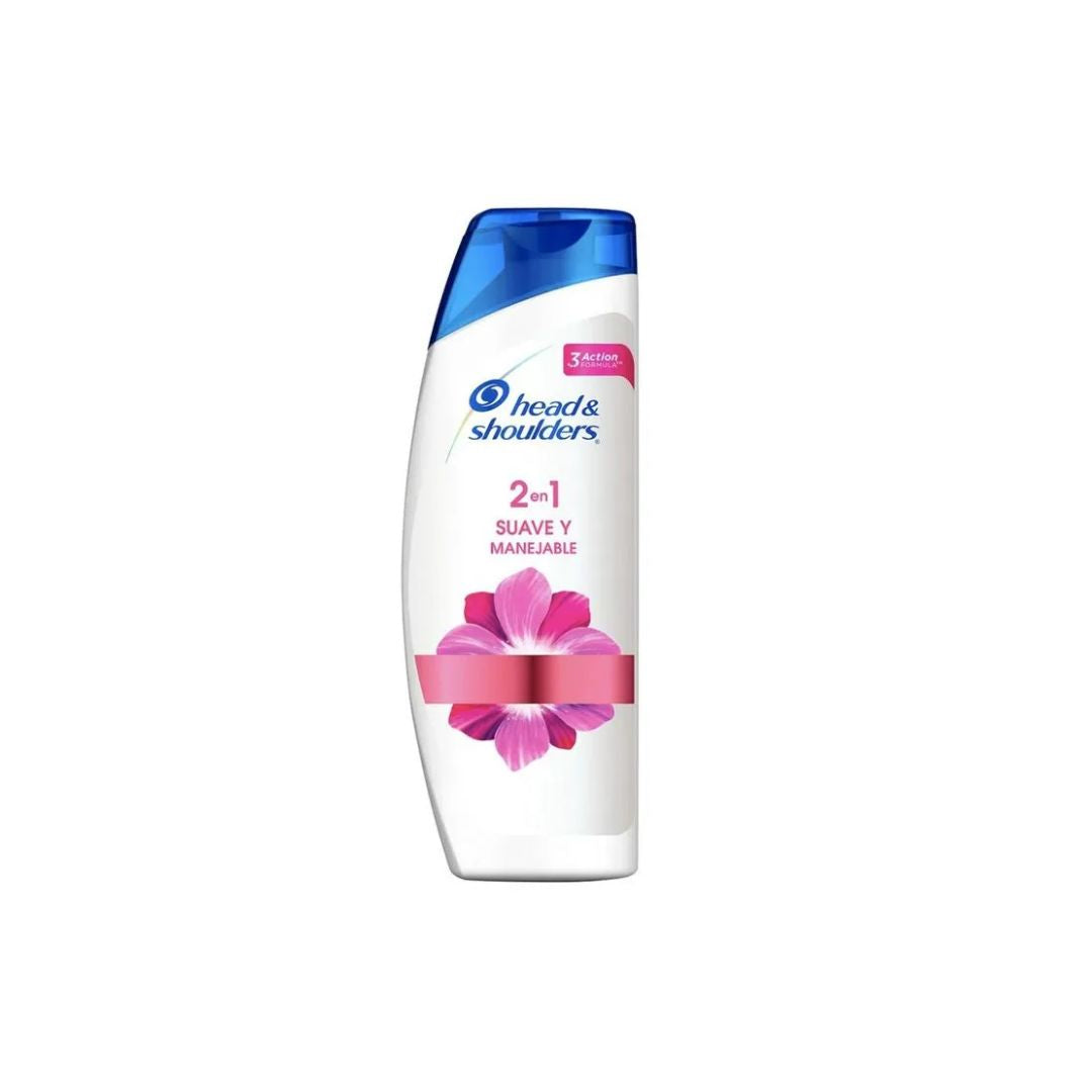 SHAMPOO H&S 2EN1 SUAVE MANEJABLE 180ML