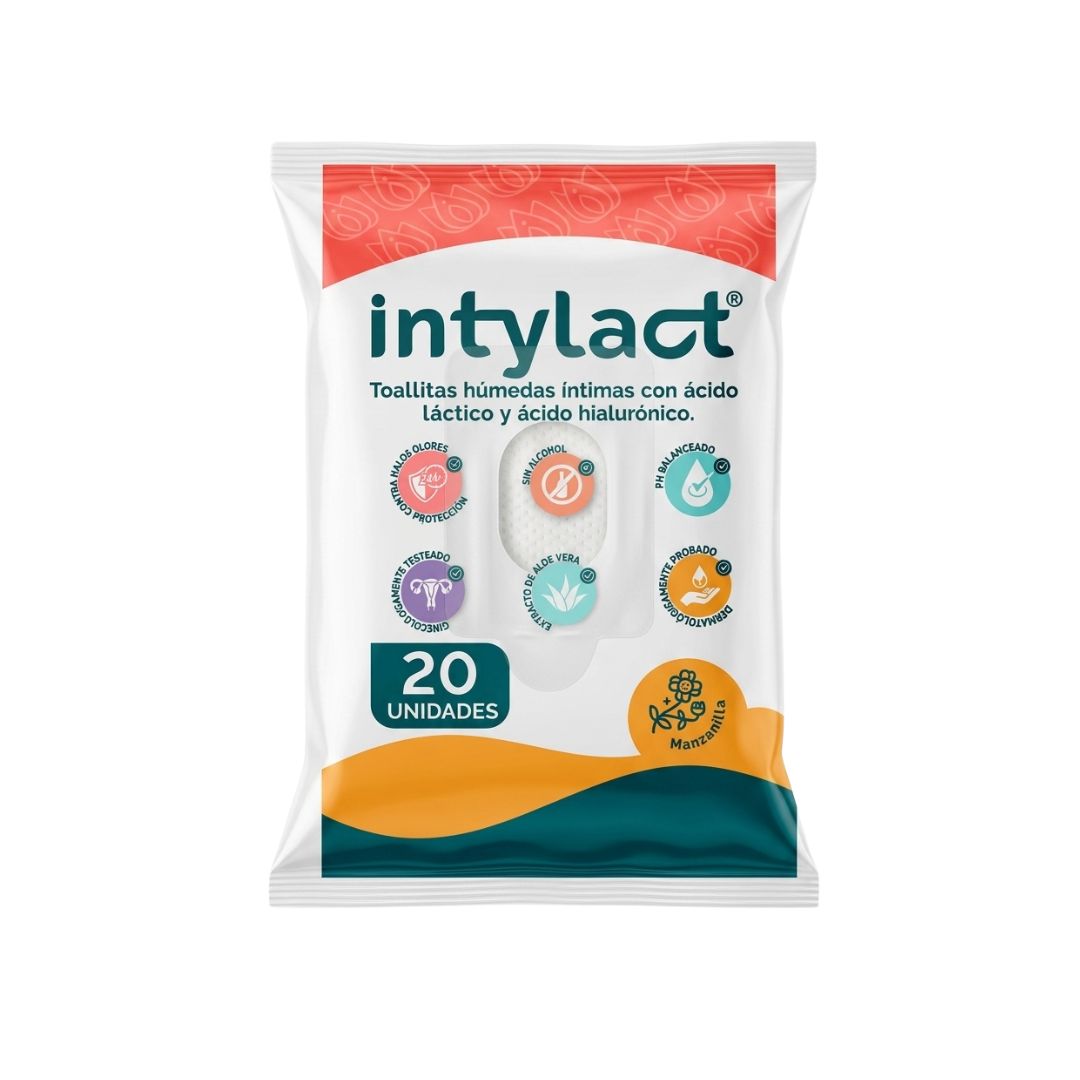 TOALLAS HUMEDAS INTIMAS INTYLACT FRAGANCIA MANZANILLA 20UNDS
