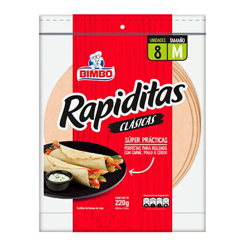 TORTILLA BIMBO RAPIDITAS 220GR