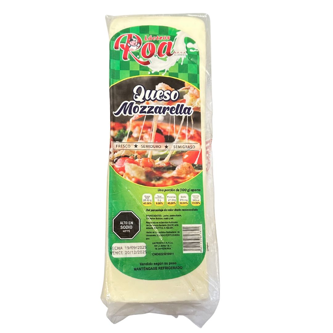 QUESO MOZARELLA ROA PIEZA DE 2,55 KG