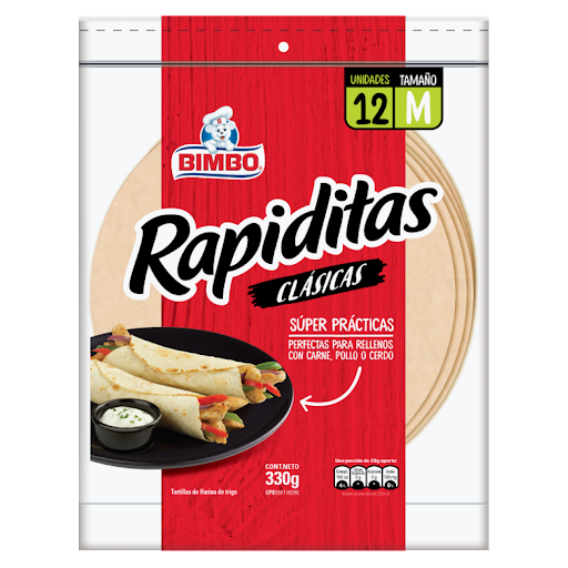 TORTILLA BIMBO RAPIDITAS 330GR