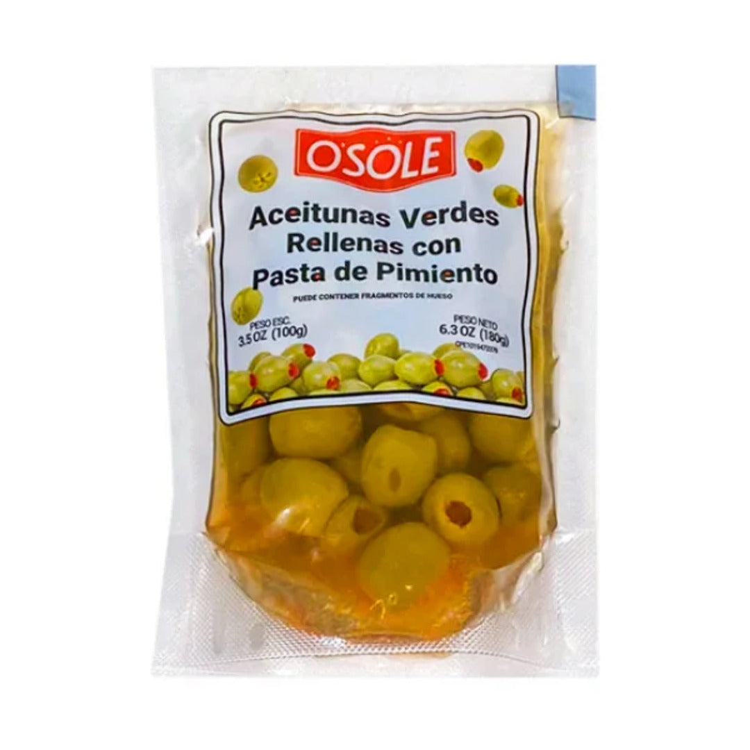 Aceitunas Verdes C/Pimiento 180Gr Pouch