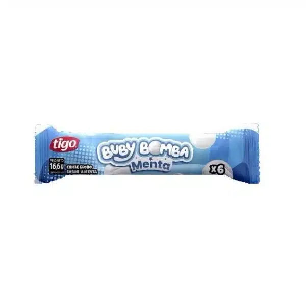 CHICLE BUBY BOMBA MENTA 6 UNIDADES