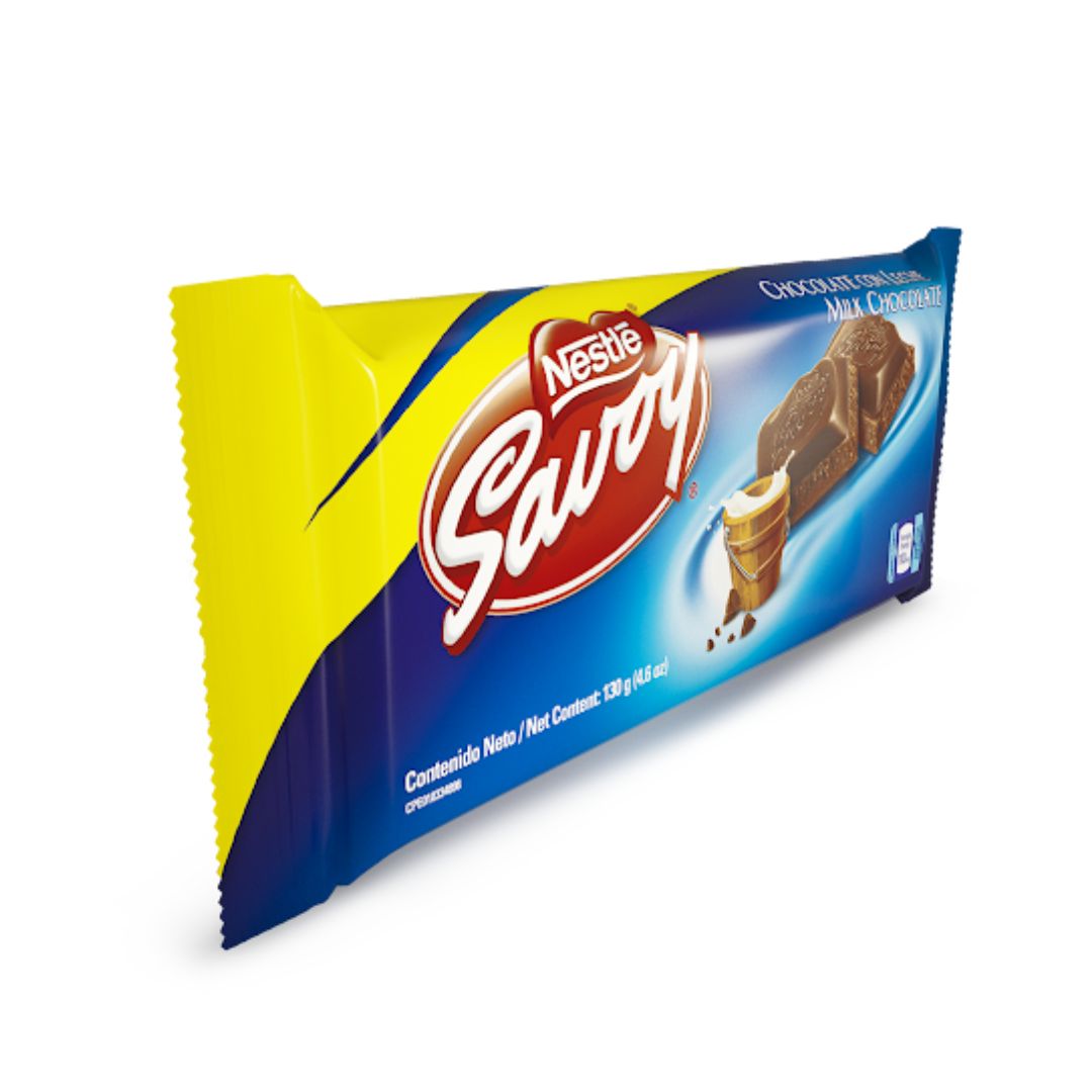 CHOCOLATE SAVOY C/LECHE 130GR