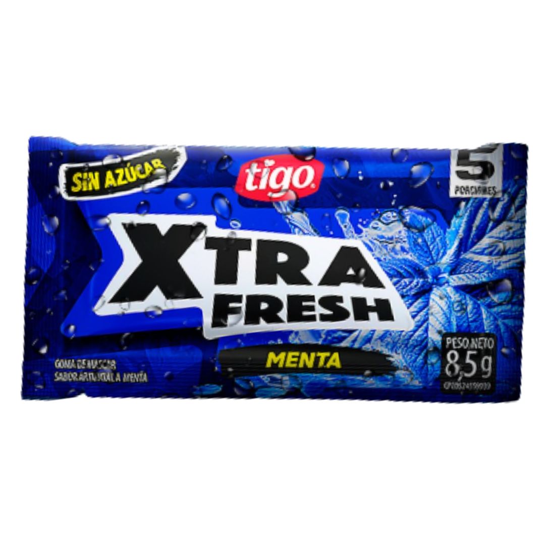 CHICLE XTRAFRESH MENTA 5 UNIDADES