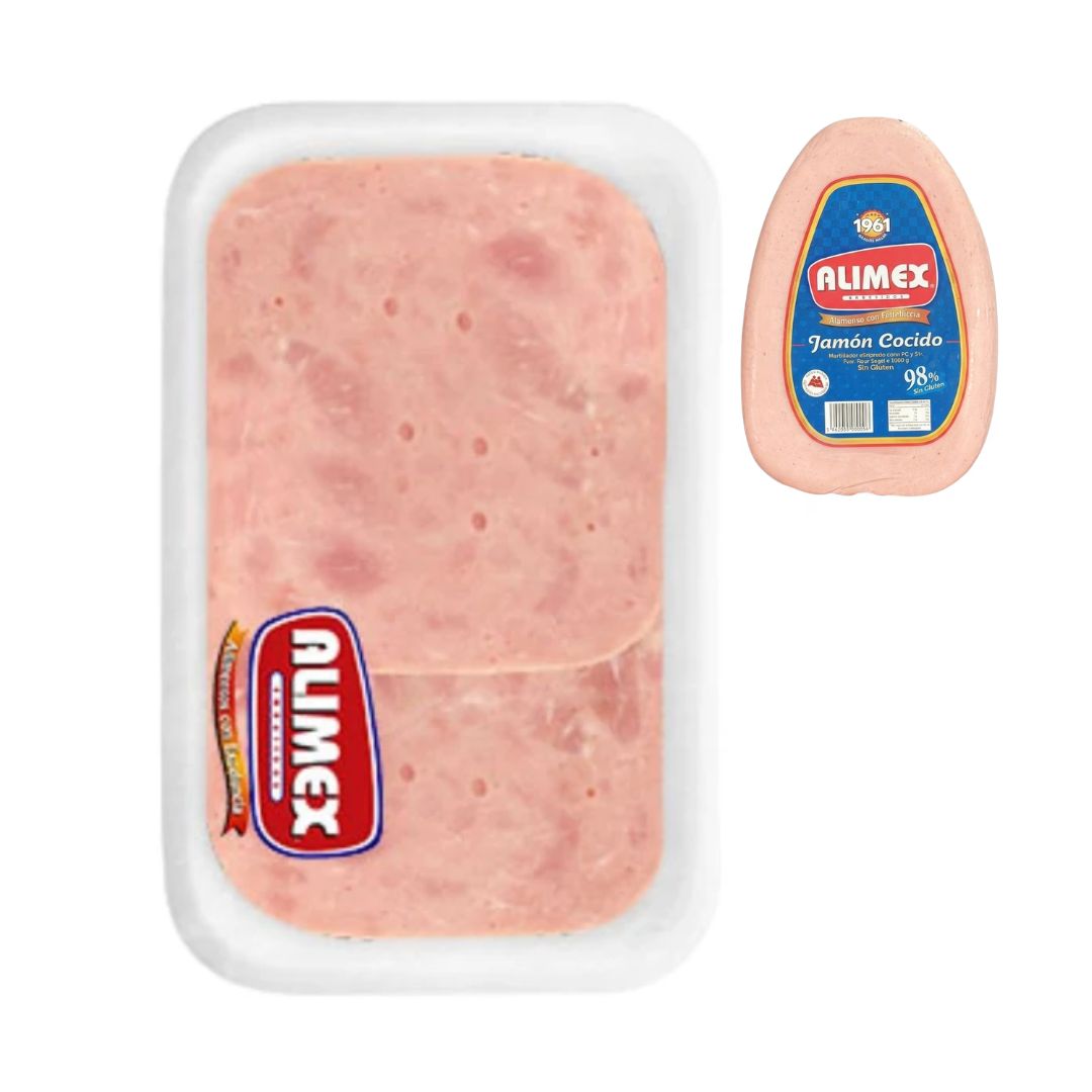 JAMON DE PIERNA COCIDO ALIMEX AL 98% LIBRE DE GRASA 200GR