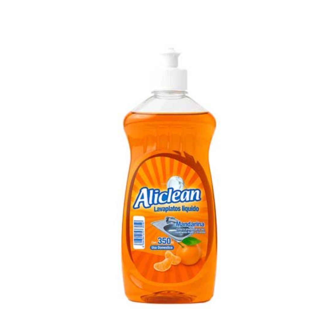 LAVAPLATO LIQ ALICLEAN MANDARINA 350ML