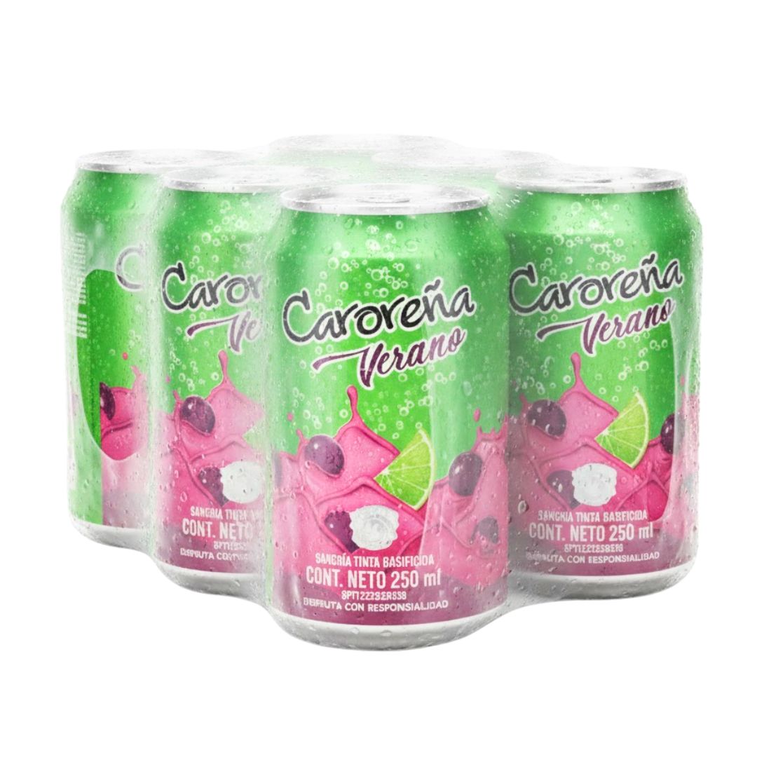 SIX PACK SANGRIA CAROREÑA LATA TINTA 250ML
