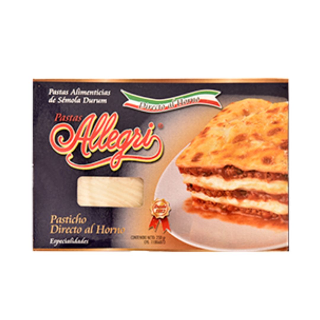 PASTA PARA PASTICHO ALLEGRI 250GR