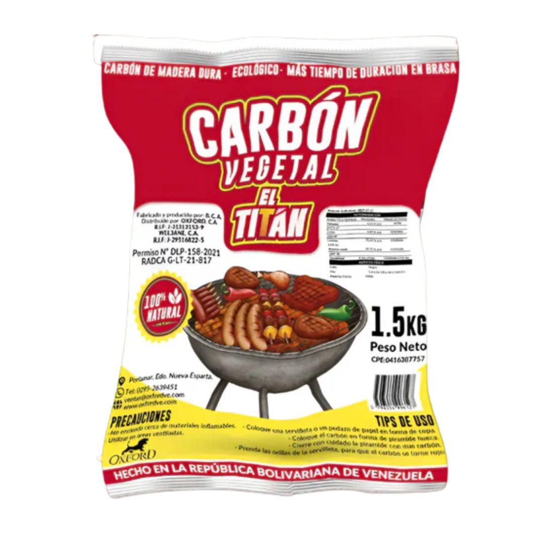CARBON VEGETAL EL TITAN 1,5KG