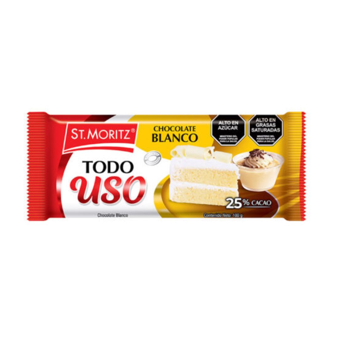 TODO USO CHOCOLATE BLANCO MORITZ 100GR