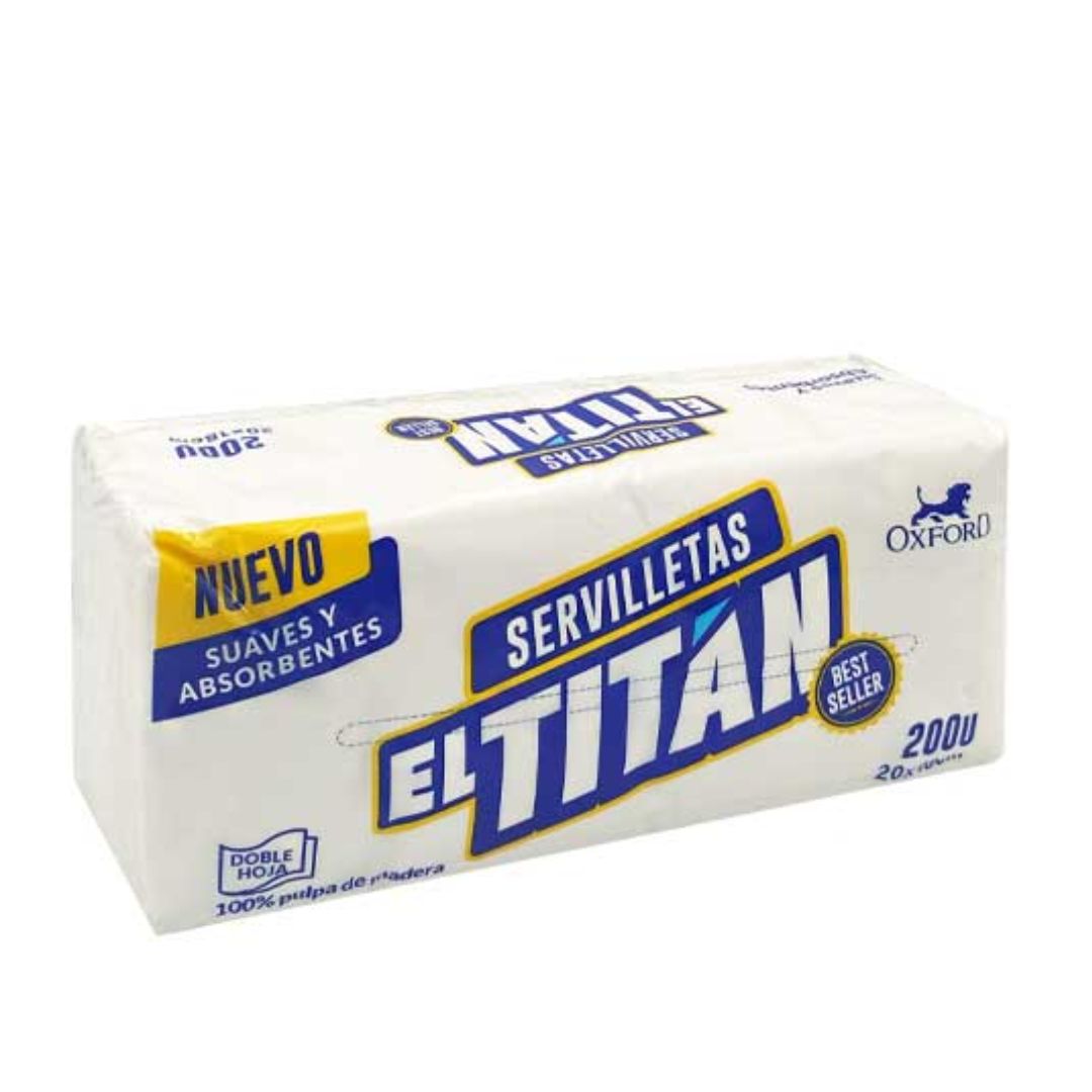 SERVILLETAS LARGAS EL TITAN 200UDS