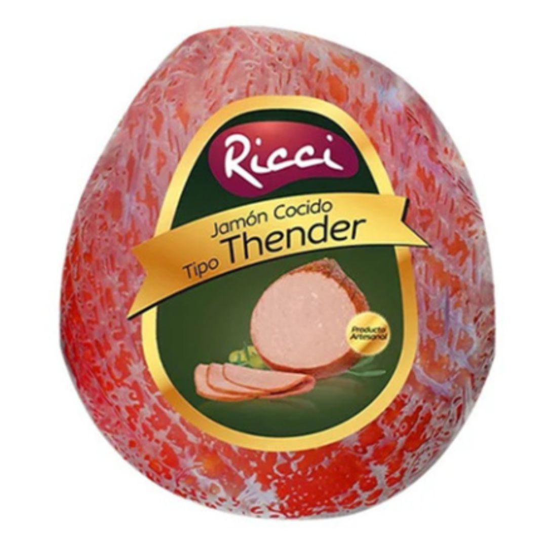 JAMON AHUMADO TIPO TENDER RICCI 1,050 A 1,100 KG APROX