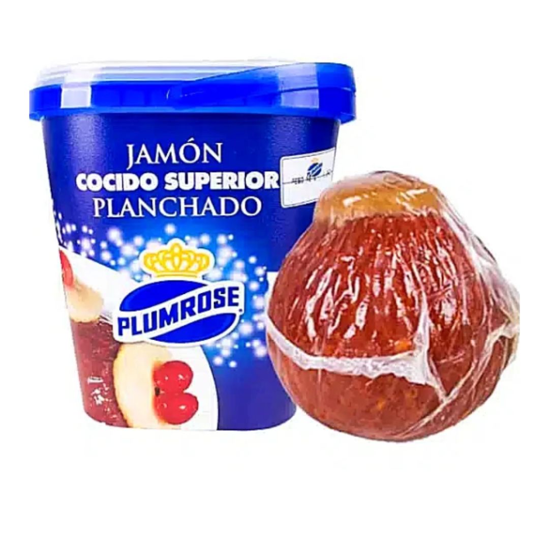 JAMON COCIDO SUPERIOR PLANCHAD0 PLUMROSE 900 GR