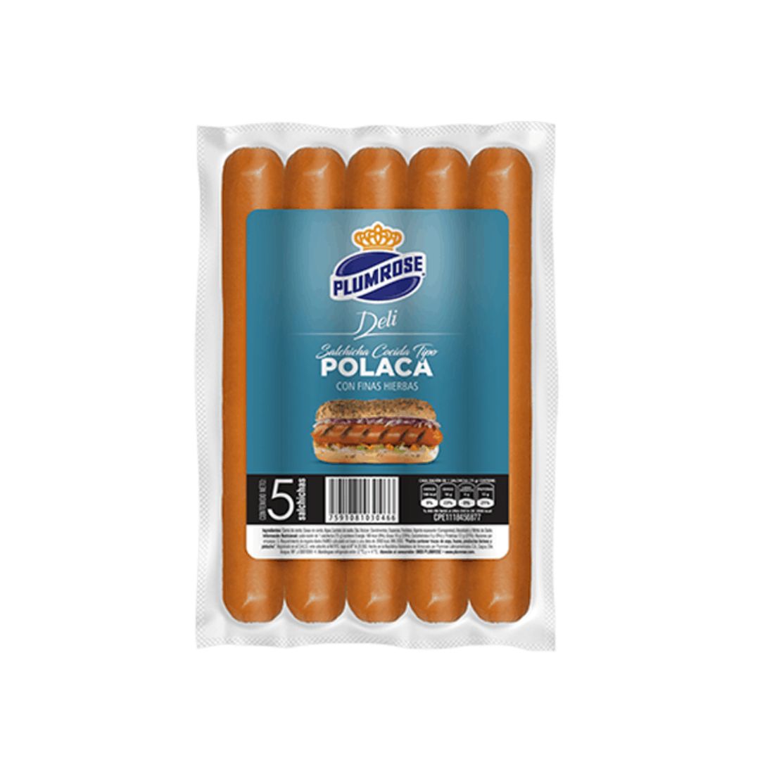 SALCHICHA POLACA DELI PLUMROSE 5 UNDS
