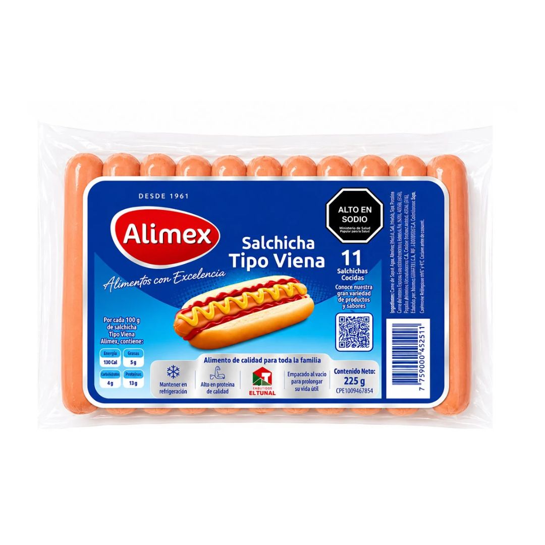 SALCHICHA VIENA ALIMEX 225GR
