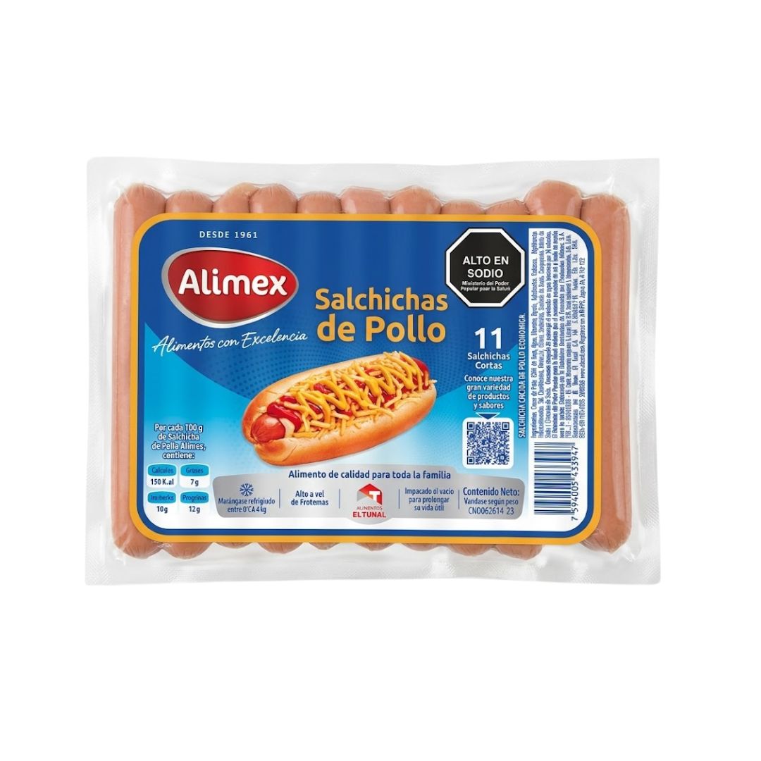 SALCHICHA DE POLLO ALIMEX 225GR