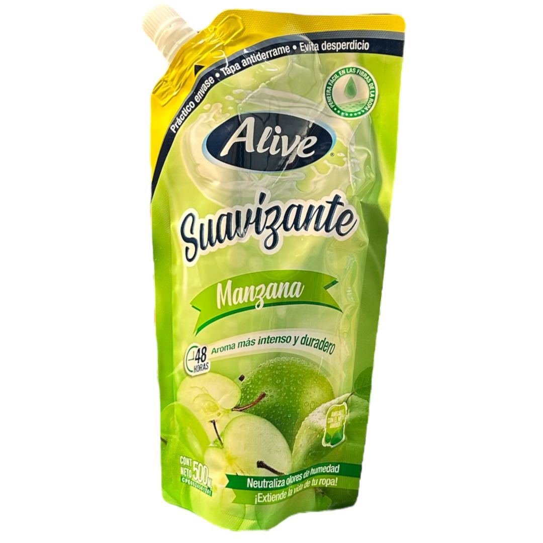 SUAVIZANTE ALIVE MANZANA 500ML