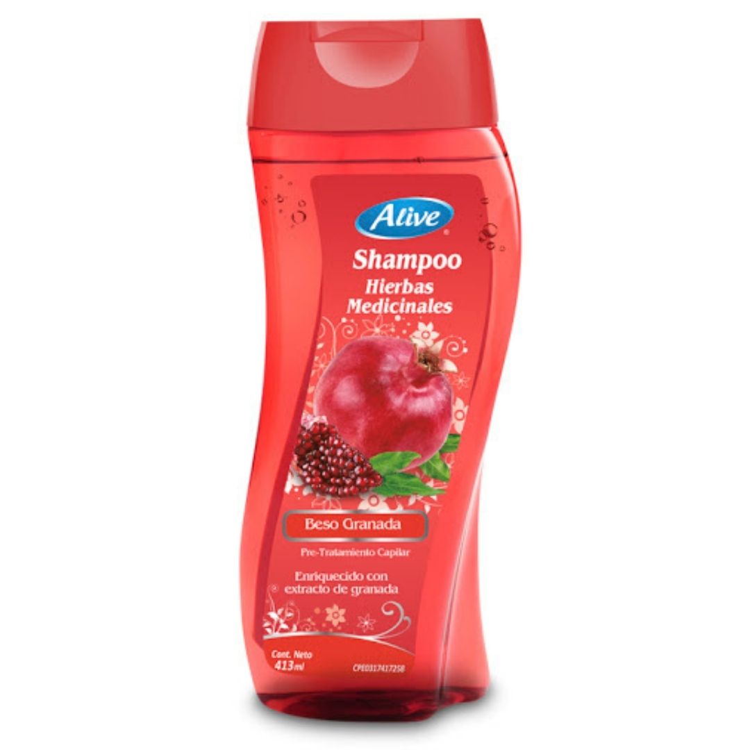 SHAMPOO ALIVE BESO GRANADA 413ML