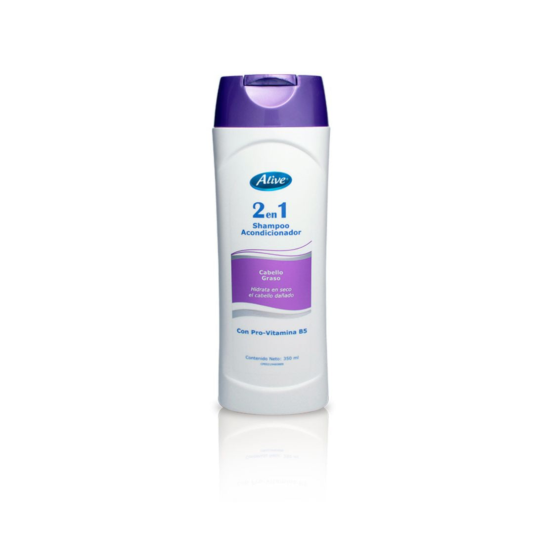 SHAMPOO ALIVE 2EN1 CABELLO GRASO 350ML